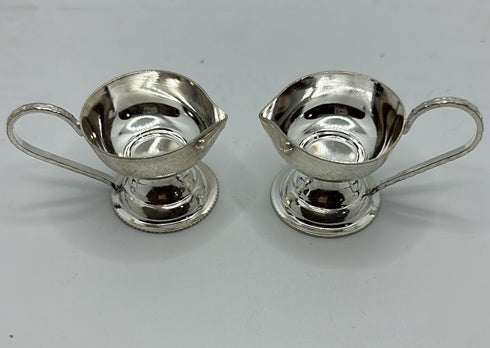 Pure Silver Pair Diyas With Handle 21g